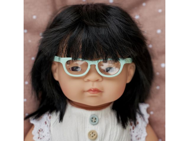 Docka med glasögon 38cm